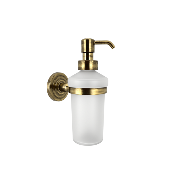 WALL SOAP DISPENSER BRONZE BRASS