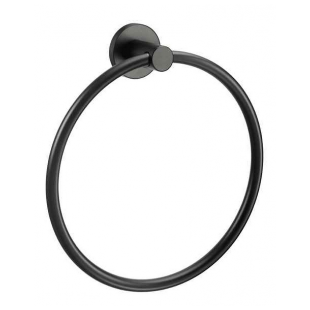 TOWEL RING BLACΚ OMICRON