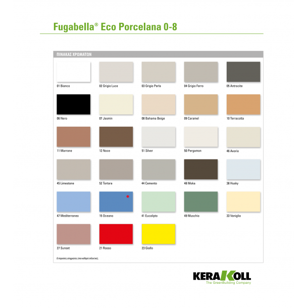 GROUT Fugabella Eco Porcelana 0‑8mm - OCEANO 15